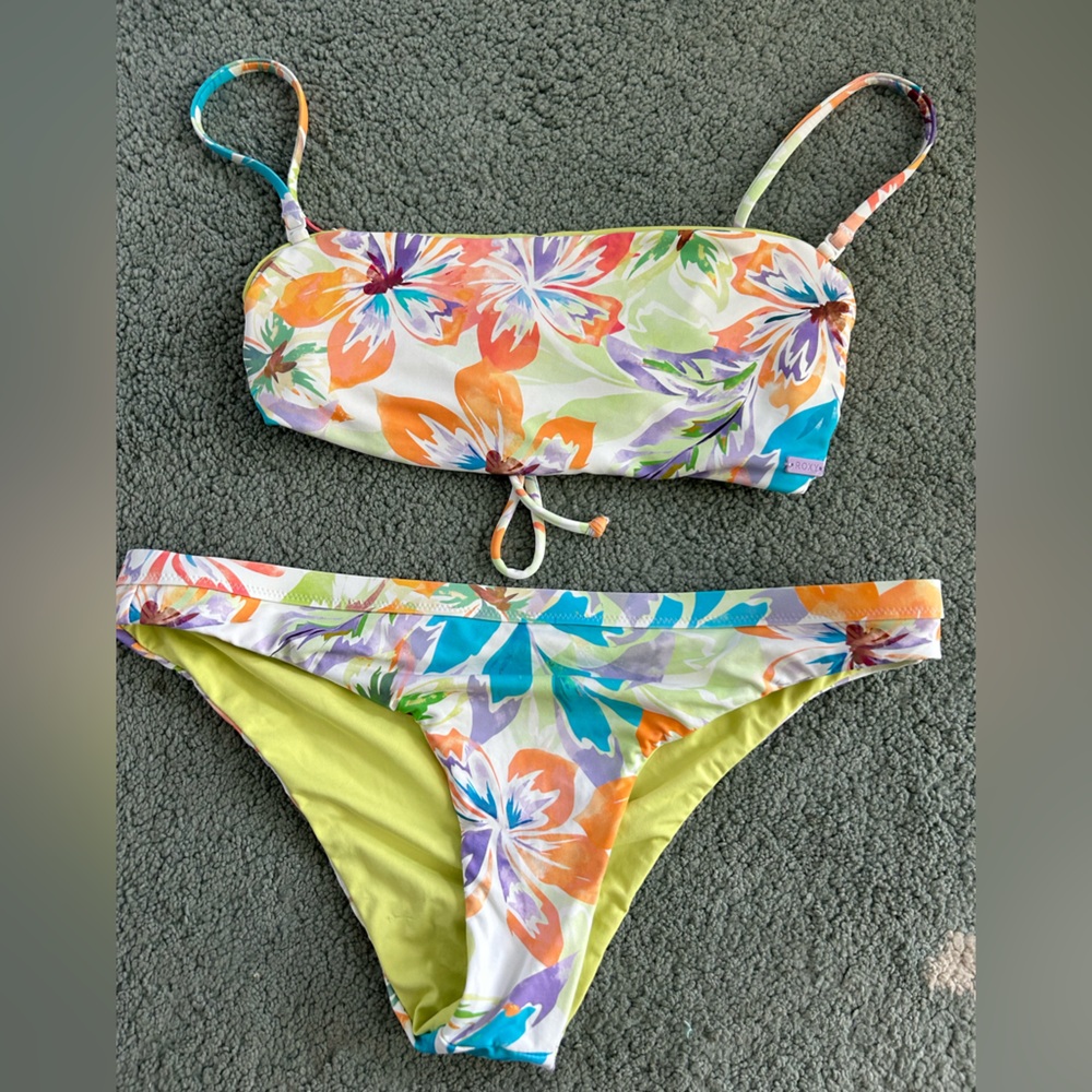 Roxy Floral Reversible Bikini Set - image 1
